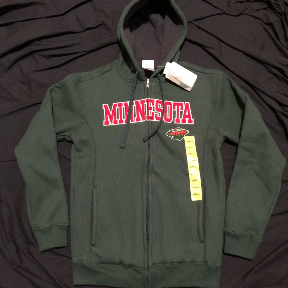 Vintage Minnesota wild zip up hoodie jacket new wt